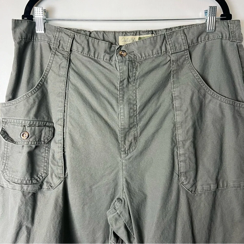 Cabela’s -‎ Men’s Convertible Cargo Pants Shorts Khaki Green Fishing - Sz. 40/30